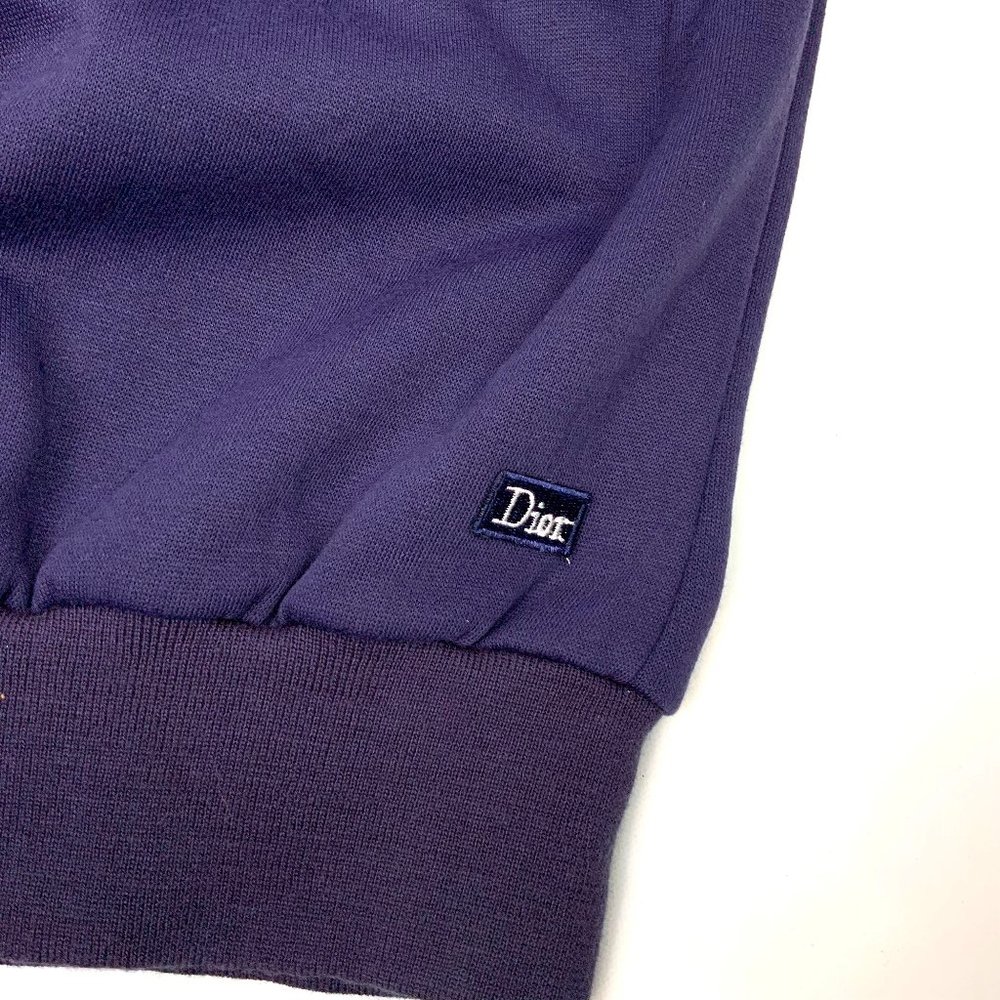 Vintage 90s Christian Dior Monsieur Quarter Button Navy Sporty Sweatshirt Sz L - Picture 3 of 16